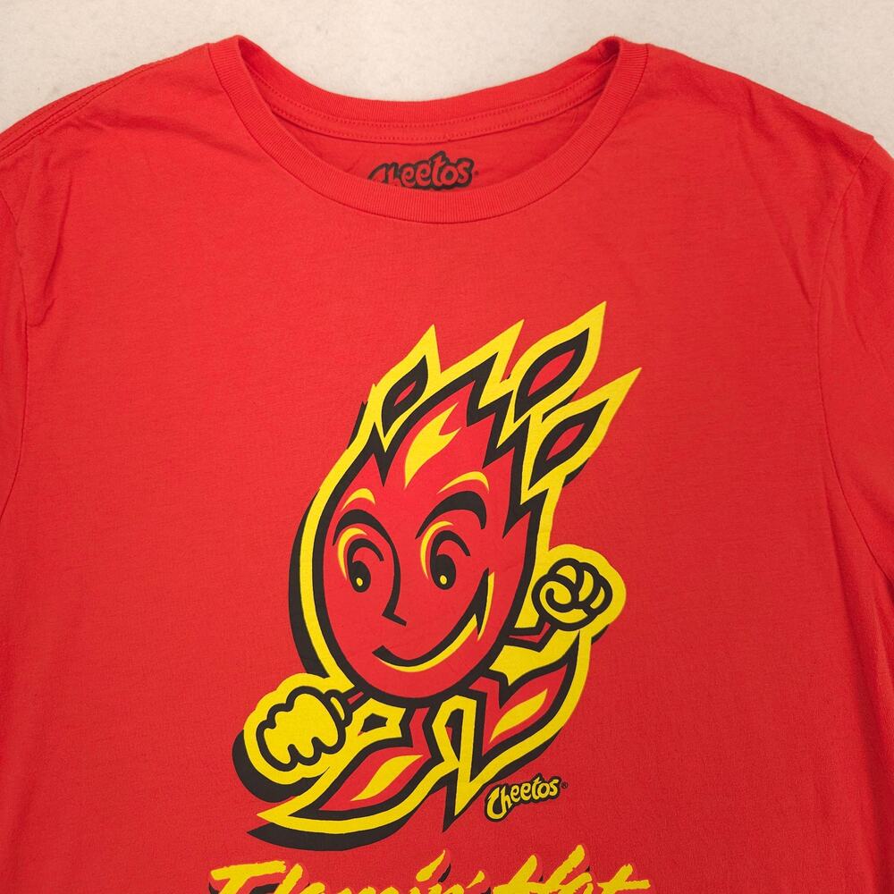 Cheetos Flamin Hot Short Sleeve Graphic T Shirt Mens Size Extra Large XL Red